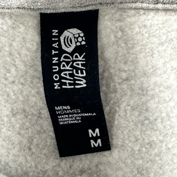 Mountain Hardwear MWH Logo 1/2 Zip Fleece Mens M Gray Pullover Mock Neck Sweater - Picture 3 of 7
